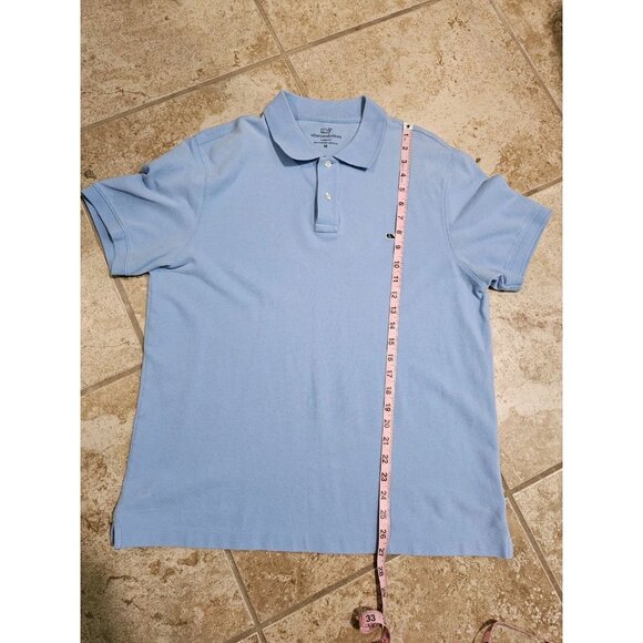 Vineyard Vines Polo Shirt Mens Medium Blue Whale Logo Preppy Golf Classic Casual - Picture 6 of 6
